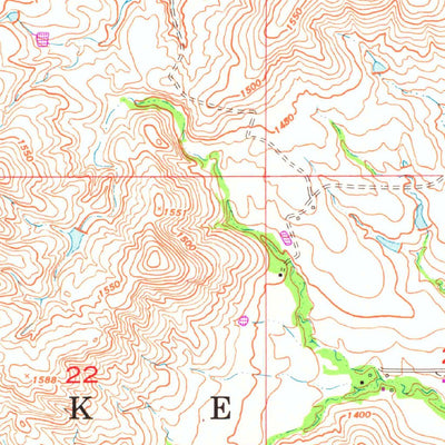 United States Geological Survey Richards Spur, OK (1956, 24000-Scale) digital map