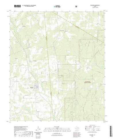 United States Geological Survey Richards, TX (2022, 24000-Scale) digital map