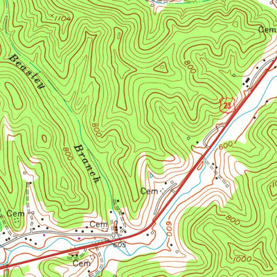 United States Geological Survey Richardson, KY (1971, 24000-Scale) digital map