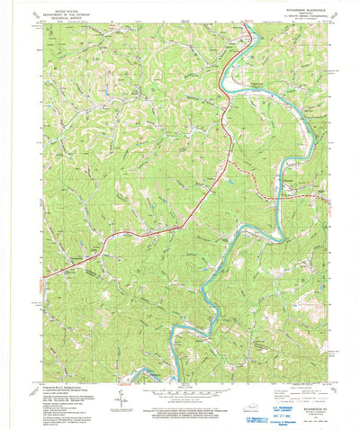 United States Geological Survey Richardson, KY (1992, 24000-Scale) digital map