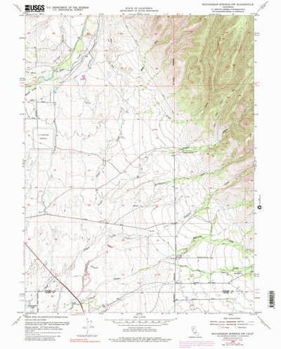 United States Geological Survey Richardson Springs NW, CA (1952, 24000-Scale) digital map