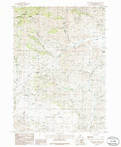 United States Geological Survey Richardson Summit, ID (1986, 24000-Scale) digital map