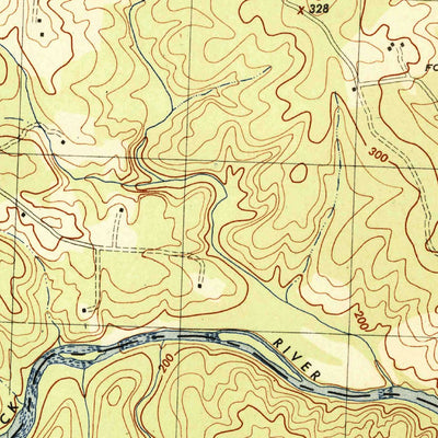 United States Geological Survey Richardsville, VA (1944, 31680-Scale) digital map