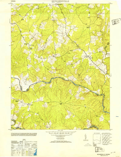 United States Geological Survey Richardsville, VA (1953, 24000-Scale) digital map