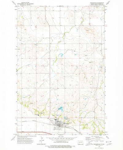 United States Geological Survey Richardton, ND (1973, 24000-Scale) digital map