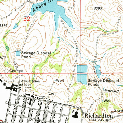 United States Geological Survey Richardton, ND (1973, 24000-Scale) digital map