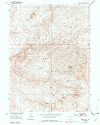 United States Geological Survey Richeau Hills, WY (1953, 24000-Scale) digital map