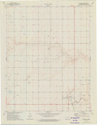 United States Geological Survey Richfield, KS (1973, 24000-Scale) digital map