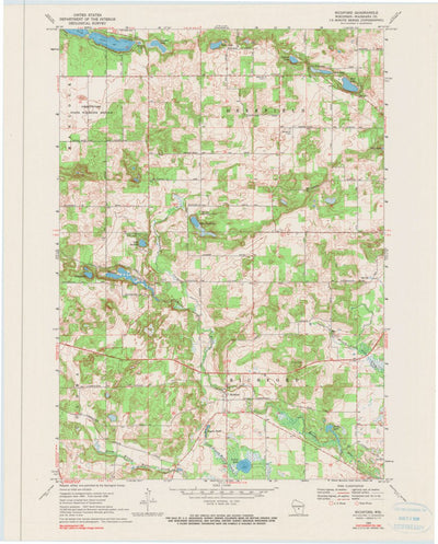 United States Geological Survey Richford, WI (1968, 24000-Scale) digital map