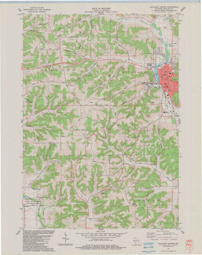 United States Geological Survey Richland Center, WI (1983, 24000-Scale) digital map