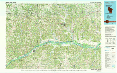 United States Geological Survey Richland Center, WI (1985, 100000-Scale) digital map