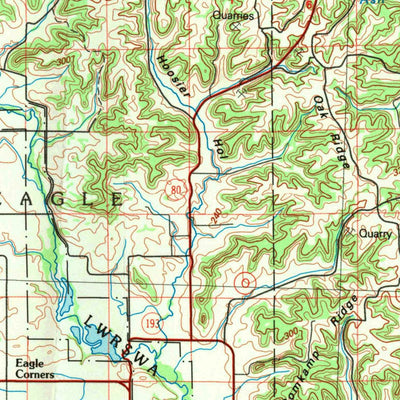 United States Geological Survey Richland Center, WI (1985, 100000-Scale) digital map