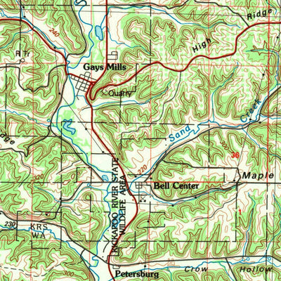 United States Geological Survey Richland Center, WI (1985, 100000-Scale) digital map