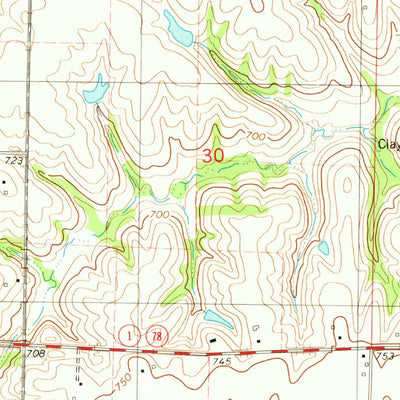 United States Geological Survey Richland, IA (1980, 24000-Scale) digital map