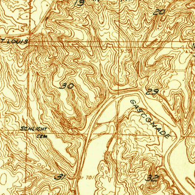 United States Geological Survey Richland, MO (1936, 48000-Scale) digital map