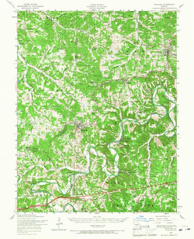 United States Geological Survey Richland, MO (1954, 62500-Scale) digital map