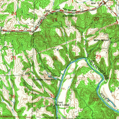 United States Geological Survey Richland, MO (1954, 62500-Scale) digital map