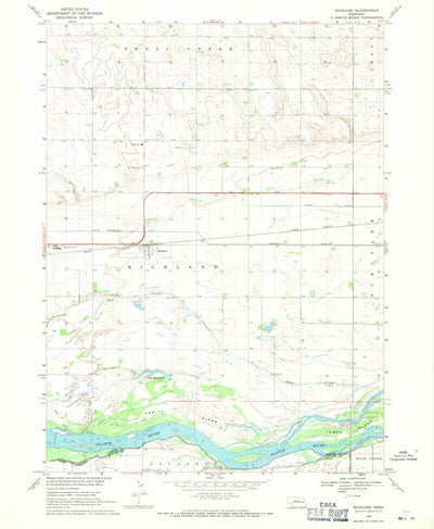 United States Geological Survey Richland, NE (1968, 24000-Scale) digital map