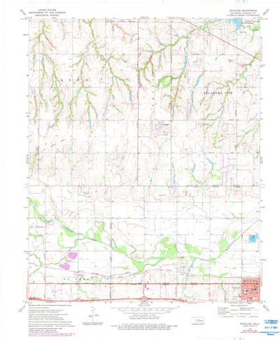 United States Geological Survey Richland, OK (1972, 24000-Scale) digital map