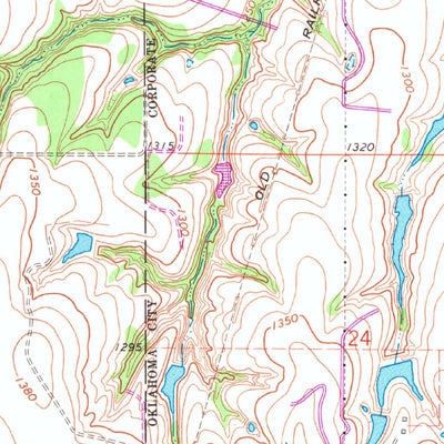 United States Geological Survey Richland, OK (1972, 24000-Scale) digital map