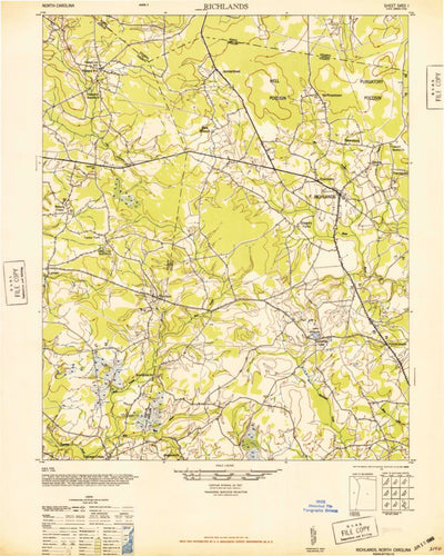 United States Geological Survey Richlands, NC (1948, 62500-Scale) digital map