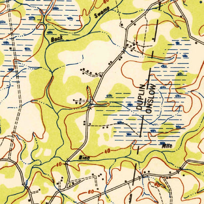 United States Geological Survey Richlands, NC (1948, 62500-Scale) digital map