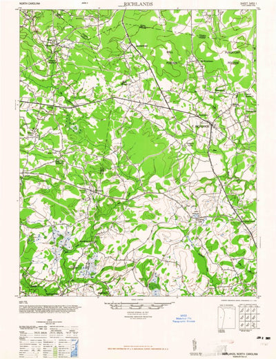 United States Geological Survey Richlands, NC (1965, 62500-Scale) digital map