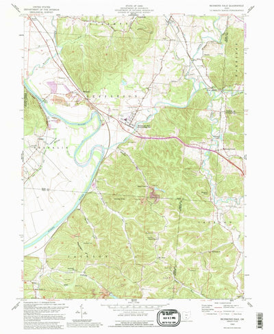 United States Geological Survey Richmond Dale, OH (1992, 24000-Scale) digital map