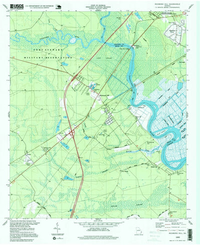 United States Geological Survey Richmond Hill, GA (1997, 24000-Scale) digital map