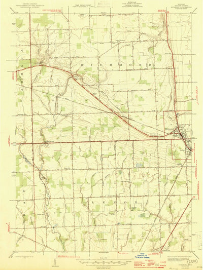 United States Geological Survey Richmond, MI (1945, 24000-Scale) digital map