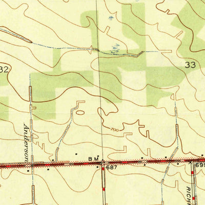 United States Geological Survey Richmond, MI (1945, 24000-Scale) digital map