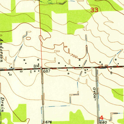 United States Geological Survey Richmond, MI (1952, 24000-Scale) digital map