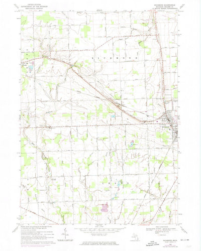 United States Geological Survey Richmond, MI (1968, 24000-Scale) digital map