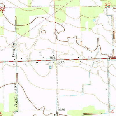 United States Geological Survey Richmond, MI (1968, 24000-Scale) digital map