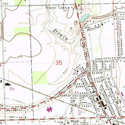 United States Geological Survey Richmond, MI (1968, 24000-Scale) digital map