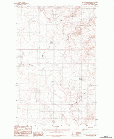 United States Geological Survey Richmond Reservoir, MT (1984, 24000-Scale) digital map