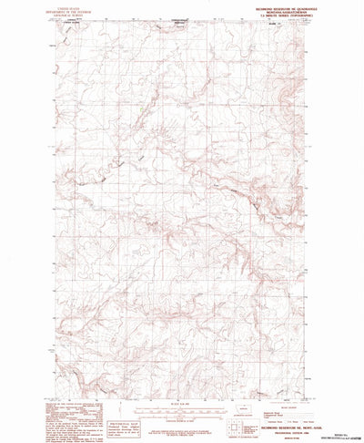 United States Geological Survey Richmond Reservoir NE, MT (1984, 24000-Scale) digital map