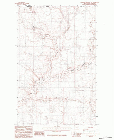 United States Geological Survey Richmond Reservoir NW, MT (1984, 24000-Scale) digital map