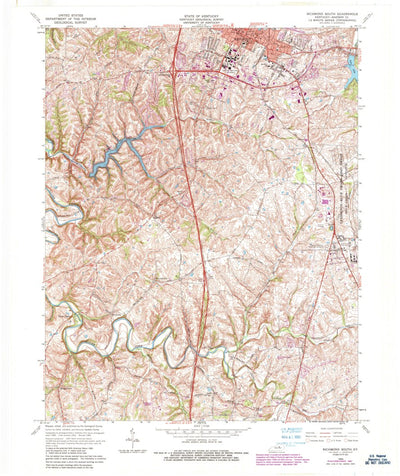 United States Geological Survey Richmond South, KY (1965, 24000-Scale) digital map