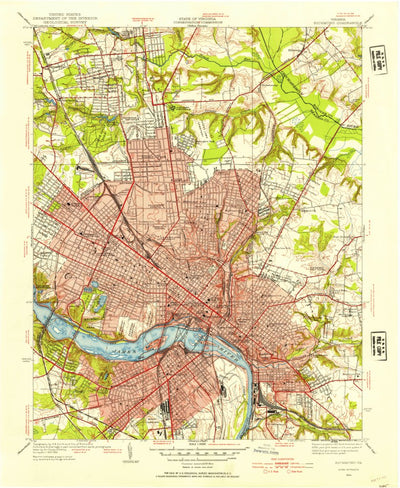 United States Geological Survey Richmond, VA (1934, 24000-Scale) digital map
