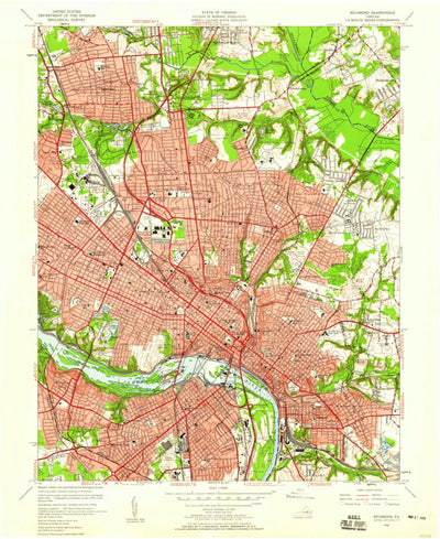 United States Geological Survey Richmond, VA (1956, 24000-Scale) digital map