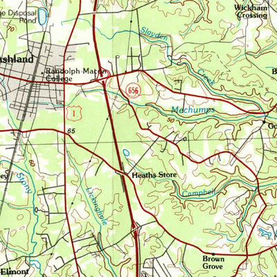 United States Geological Survey Richmond, VA (1984, 100000-Scale) digital map