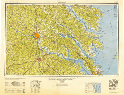 United States Geological Survey Richmond, VA-MD (1949, 250000-Scale) digital map