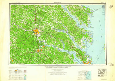 United States Geological Survey Richmond, VA-MD (1959, 250000-Scale) digital map