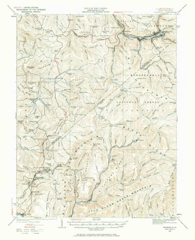 United States Geological Survey Richmond, WV (1935, 62500-Scale) digital map