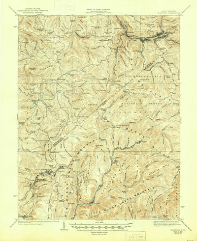 United States Geological Survey Richmond, WV (1939, 62500-Scale) digital map