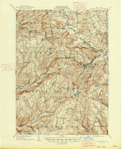 United States Geological Survey Richmondville, NY (1904, 62500-Scale) digital map