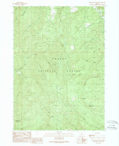 United States Geological Survey Richter Mountain, OR (1989, 24000-Scale) digital map