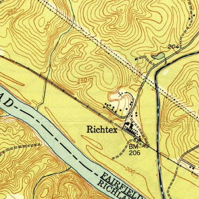 United States Geological Survey Richtex, SC (1949, 24000-Scale) digital map