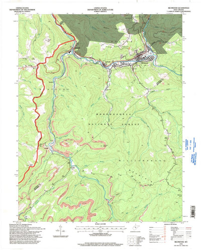 United States Geological Survey Richwood, WV (1995, 24000-Scale) digital map